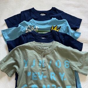 Kids Short Sleeve Tees - Blue and Green Set